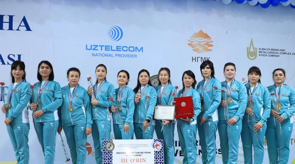 Сотрудницы ГУВД Ташкента стали призерами соревнований по волейболу на Кубок министра внутр...
