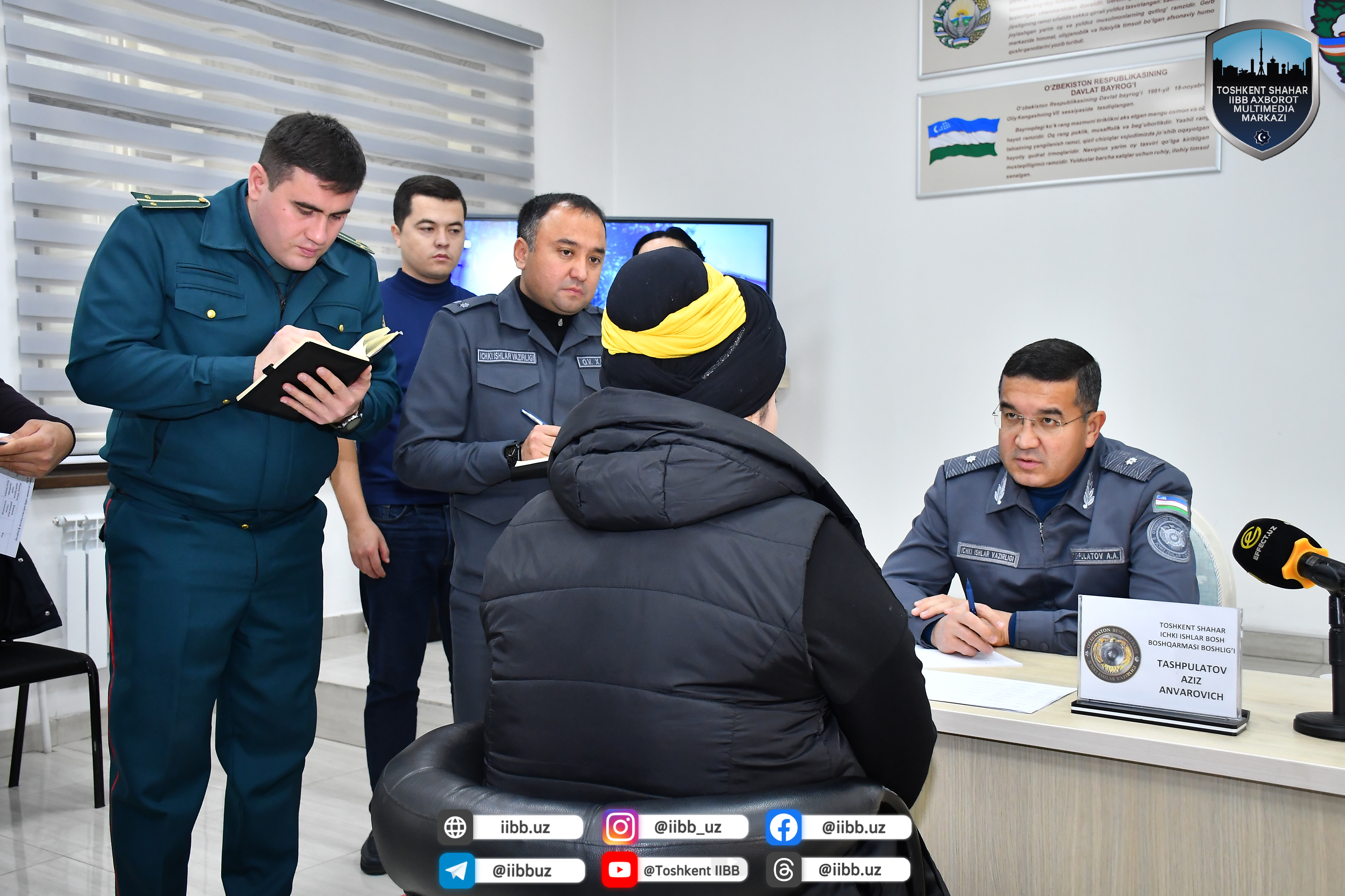 Очередной выездной прием руководства ГУВД г. Ташкента состоялся в Мирабадском районе 