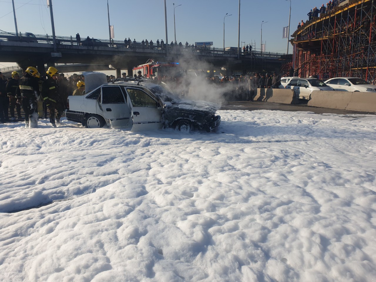 Информация о возгорании автомобиля в Бектемирском районе