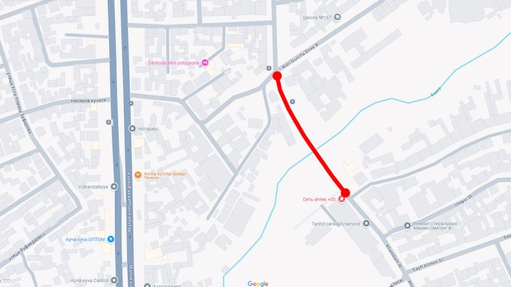 Временное ограничение движения по улице Шофайзи