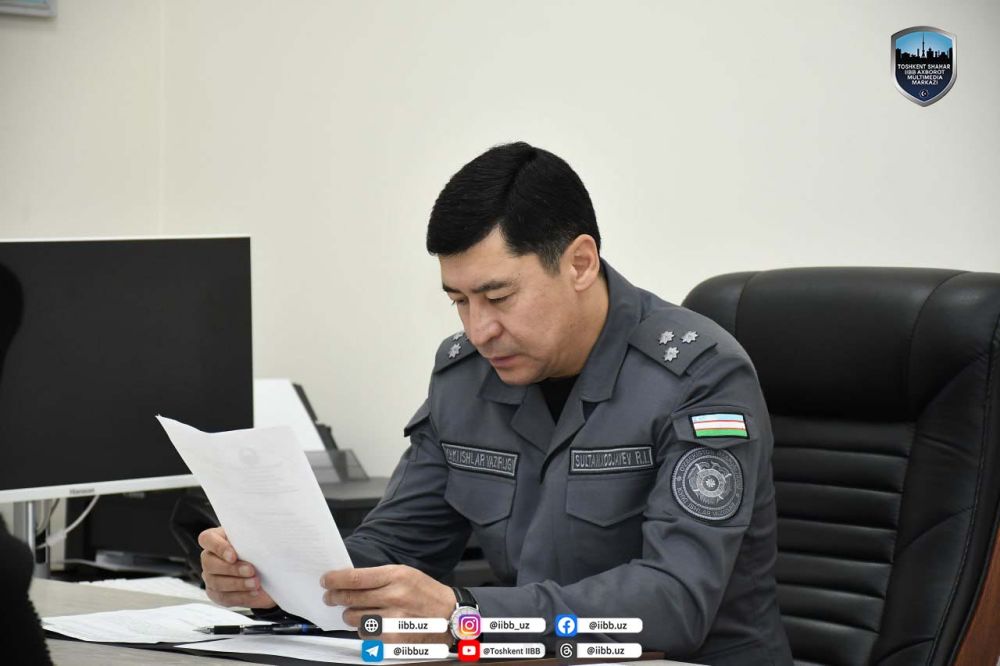 Toshkent shahar IIBB rahbariyatining navbatdagi qabuli Bosh boshqarma binosida o‘tkazildi.